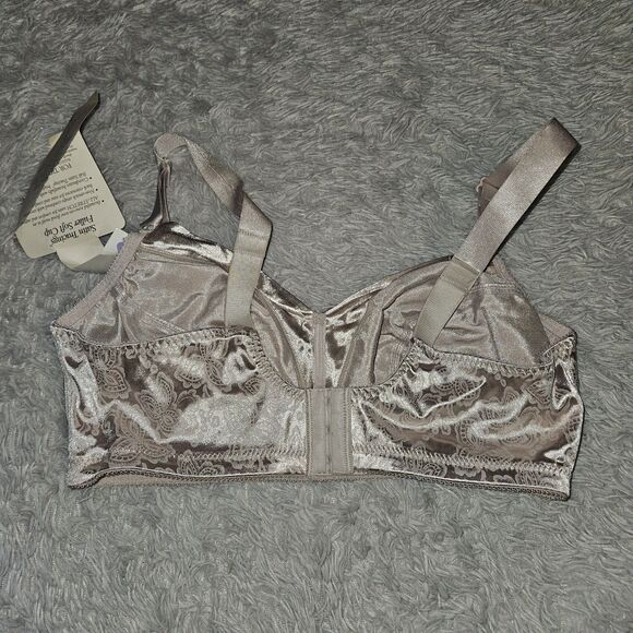Vtg Rose Gold Body by Bali Paisley Print Bra 38DD Wireless Soft Cup Cottagecore - Picture 8 of 8
